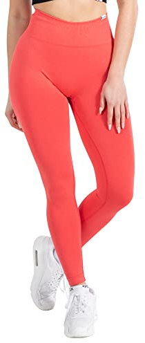 SMILODOX Leggings Damen Amaze Pro mit Scrunch, Butt Lift Sporthose High Waist V-Shape Trainingshose Seamless Blickdicht Yogahose Für Sport Fitness Alltag, Größe:M, Color:Rot