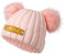 VEELU Personalisierte Kinder Mütze mit Namen Bommel Wintermütze Unisex Beanie Mütze Geschenk für Tochter Bommel Warme Damen Mütze Winter Strickmütze Einheitsgröße Rosa