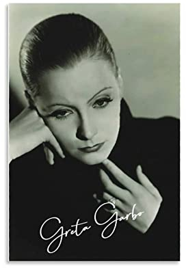 Enartly Leinwand Druck Poster Greta Garbo stampa quadri per la decorazione della camera da letto del soggiorno 60x90cm Senza Cornice