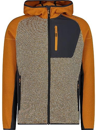 CMP - Giacca Uomo Cappuccio Fisso, Zucca-Antracite, 58