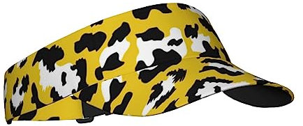 Cappellino con Visiera per Protezione Solare Cappellino con Visiera Parasole Animale con Stampa di Sfondo Leopardato Cappellino con Visiera Superiore Vuoto Regolabile Cappellini con Visiera per Donna