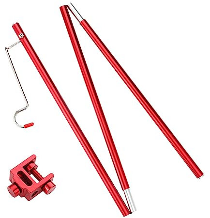 Kisangel Outdoor Camping Lanterns Solar Hanging Lanterns Folding Light Pole Stand
