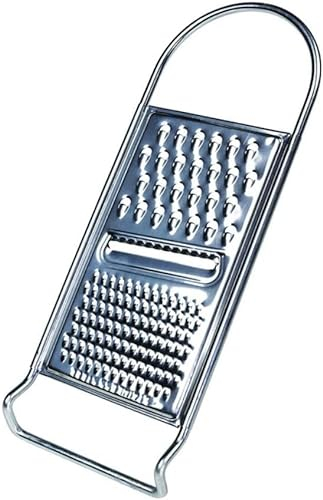 Stainless Steel Kitchen Grater 3 Way Flat Hand Grater Cheese Nutmeg Zest with Handle, Sharp Teeth Carrot Potato Peeler Fruit Vegetable Cheese Slicer
