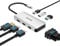 Adaptador USB C 7 en 1 Con Doble HDMI 4K 60Hz, Docking Station Con 2 HDMI Displayport VGA Hub, Splitter 4 Pantallas Extendidas, Multiport Para MacBook/DELL/HP/Lenovo Dongle