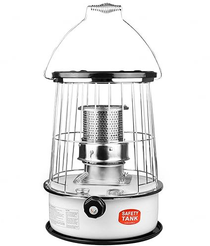 DECORN Tragbare Konvektions-Kerosinheizung für 200 Quadratmeter Innen- und Außenbereich, Camping-Kerosinkocher, Camping-Ölheizungen, Weiß