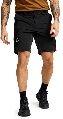 RevolutionRace Rambler Lightweight Pro Shorts für Herren, Leichte Kurze Hose und Wandershorts für Herren, Black, XXL