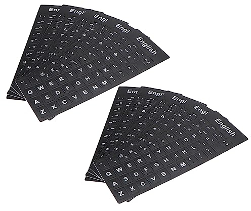 BESTonZON 20stücke Tastaturaufkleber Mit Schwarzem Und Weißer Leicht Anzubringende Aufkleber Für Laptop Und Desktop-tastaturen Für Sprachstudenten Und Sprachlerner