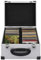 ZEYUAN CD-Koffer für 40 CDs Aluminium ABS Silbern, Cd Aufbewahrungsbox, Cd Schrank
