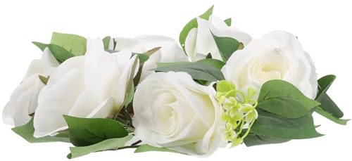 Zerodeko Künstlicher Eukalyptus Kerzenring Dekorationskranz Für Hochzeiten Partys Und Tägliche Anlässe Romantische Atmosphäre Mit Lebendigen Blumen Und Blättern Pflegeleicht Und