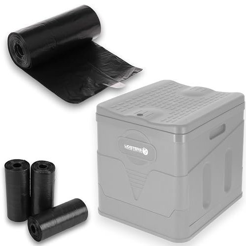 Lidsters Toilet seat Waste poo Bags For Compact PORTA LOO Portable Foldable Fishing Toilet (1 Roll (30 bags))