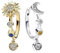 TOFBS Ohrringe Silber 925 Damen Sonne und Mond Ohrring Zirkonia Goldene Hypoallergen Ohrstecker Gold Schmuck Geburtstags Geburtstags Hochzeits für Mädchen Frauen (#2)