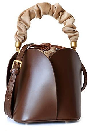 GERRIT Pendlertasche mit Blumenmuster, Ledertasche, Nische, Damen-Umhängetasche, Kuriertasche, Handtasche, niedlich, luxuriös, String/113