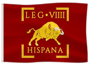 Bandera del ejército romano imperial para diversión al aire libre, bandera histórica Vexillum (LEGIO VIIII HISPANA)