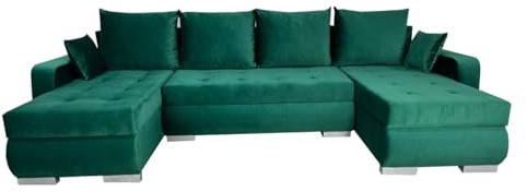 Ecksofa Etna bis U-Form in Grün