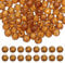PATIKIL 10mm Round Crystal Beads, 100 Pcs Glass Faceted Ball Beads Loose Spacer Bead for Jewelry Making Bracelet Necklace Earrings Wind Chimes Craft, Amber