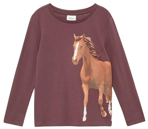 s.Oliver Longsleeve mit Pferde-Print und Pailletten