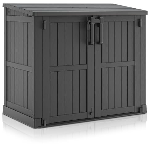 InTheMarket Large Outdoor Storage Box with Lockable Lid – Weather-Resistant Resin or Polypropylene – 118L to 880L – Waterproof Deck Box for Patio, Garden, Garage – Dual-Use Seat & Organizer Bin