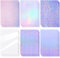 Clabby 36 Sheets Holographic Sticker Paper A4 Vinyl Sticker Paper Self Adhesive Waterproof Transparent Film, 11.7 x 8.3 inches (Gem, Dot, Colorful, Star, Heart, Glossy Clear)