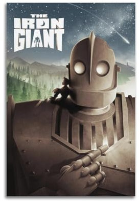 YTNBENE Iron Giant Movie Poster Poster Decorative Painting Canvas Wall Posters And Art Picture Print Modern Family Bedroom Decor Posters 12x18inch(30x45cm)