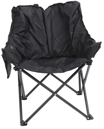 Strandstuhl, USB-Heizung, Wasserdichtes Oxford-Stoffkissen, Tragbarer Campingstuhl, rutschfeste Stuhlfüße für Balkon-Picknick (Black)