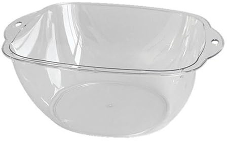 ANKROYU Lavabo rectangulaire transparent en PET épais, grande capacité, multifonctionnel, portable, cuisine, salle de bain, pour la maison, dortoir, camping, gain de place, léger e (L)