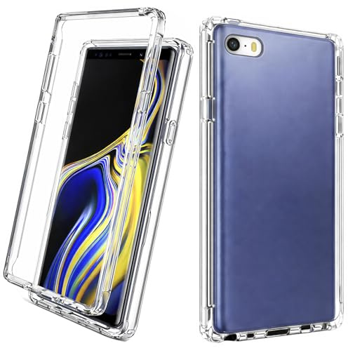 Xinhongtech Case for iPhone 5/5S/SE, Slim 360 Degree Shockproof Cases with Built-in Anti-Scratch Screen Protector, HD Anti-Shock Protection, Transparent