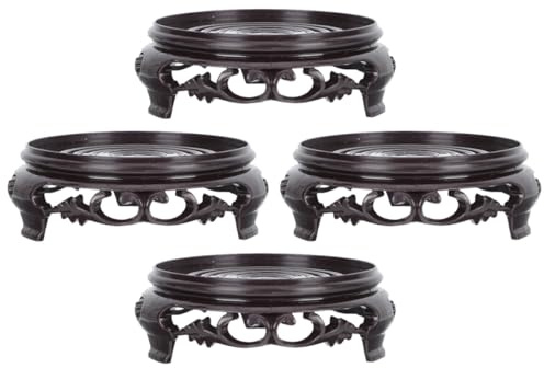 LIFKICH 4pcs Plastic Vase Display Stand for Indoor Use, Sturdy Tabletop Plant Riser Supporting Points, Simple Appearance Flower Pedestal Stands for Potted Plants and Vases in Corridors