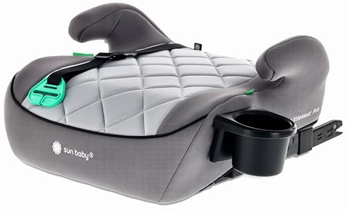SUN BABY LITTLENEST PRO Rialzo Auto ISOFIX i-Size R129 125-150 cm - Grigio | ISOFIX, i-Size R129, portabicchieri, seduta morbida ed ergonomica, per bambini da 125 a 150 cm