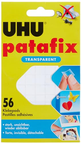 UHU Pastille adhésive, Blanc, Texture mousse - 56 pastilles