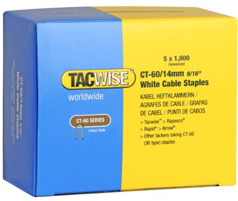 Tacwise 0357 Heftklammern CT-60/14 mm, 5000 Stück, Weiß