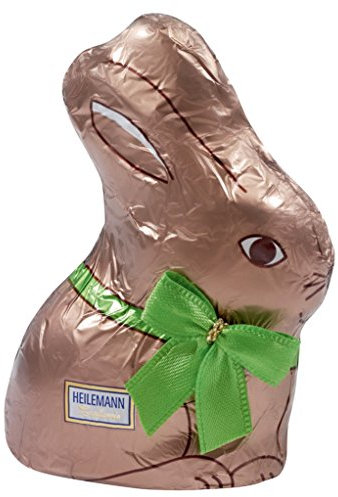 Heilemann Confiserie Osterhase Schokolade, stannioliert, 50 g (braun, Edelbitter, 2-fach sortiert)