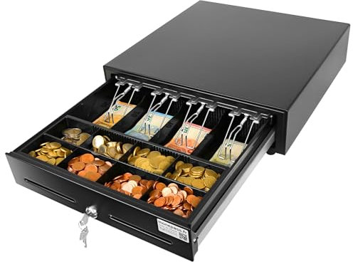 Monepass France CD200e2 - Tiroir-caisse Automatique (41 x 42 cm) - 4 compartiments billets / 8 monnaies