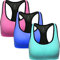 ANGOOL Damen Komfort Klassische Racerback Sport BH Top Fuer Yoga Fitness-Training, Rosa blau azurblau, XL Fit 85DD 90D 90DD 95BC 95D
