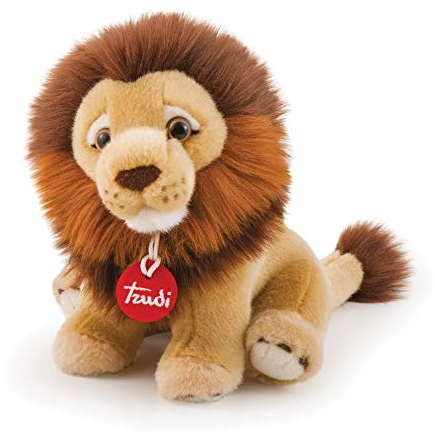 Trudi Leone Narciso Leoncino Mascotte Peluche, Regalo di Natale e Compleanno. | 17x18x25cm Taglia S | Animali Esotici Tropicali | Modello 27541