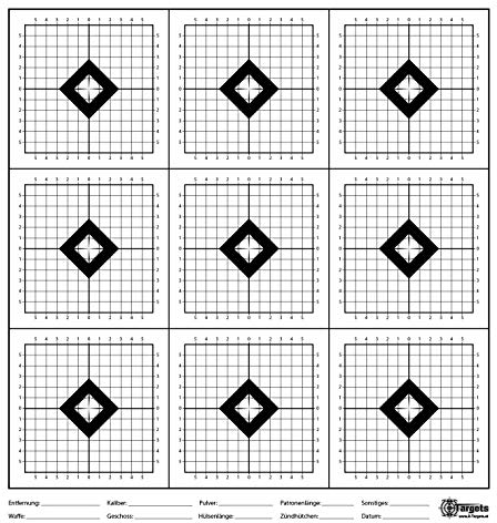 X-Targets Einschießscheibe SX9 / 50x52cm / 120gm² (20 Stück)