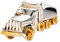 Jobo Herren-Einzel-Ohrstecker LKW aus 925 Sterling Silber Bicolor vergoldet