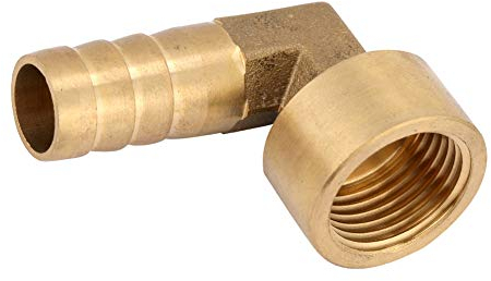 Garosa 90 Grad Ellenbogen Messing Barb Fitting Innengewinde Messing Ellenbogen Schlauch Barb Kupplung Verbindungsstück Joint Adapter Fitting G1 / 2(14mm)