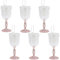 Christmas Concepts® 10cm Glitter Wine Glass Decorations - Luxury Christmas Tree Decorations (Rose Gold, Pack of 6)