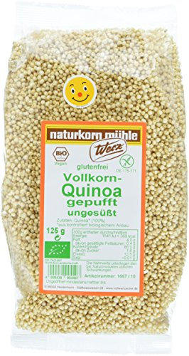 Werz Vollkorn-Quinoa gepufft ungesüßt, glutenfrei (1 x 125 g Beutel) - Bio