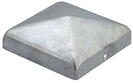 Premium Pfostenkappe 161x161 mm aus Stahl feuerverzinkt für Pfosten 16 x 16 cm Zaunkappe Abdeckkappe 10 Stück inkl. Schrauben