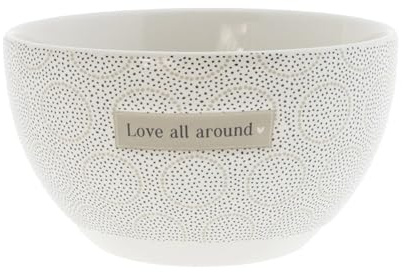 Bowl LOVE all around little Heart Keramik weiss titane Keramikgeschirr Müslischale Dessertschale BC Bowl Küche gedeckter Tisch