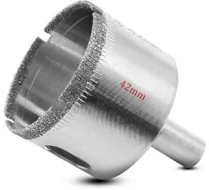 Luomorgo Scie cloche diamant de 42 mm, profondeur de coupe de 2,8 cm pour verre, céramique, marbre, porcelaine, carrelage, granit, quartz