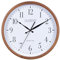 La Crosse Technology 404-50447-INT 32,5 cm Atom-Wanduhr in Walnuss-Optik, analog