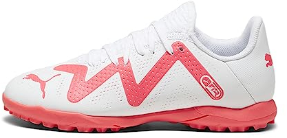 PUMA Unisex Future Play Tt Jr Fussballschuh, White Fire Orchid, 38.5 EU