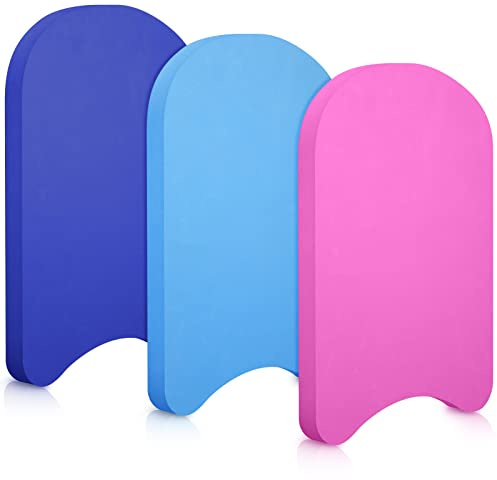 Karenhi 3 Pcs EVA Foam Swimming Kickboard, Dark Blue, Light Blue, Pink