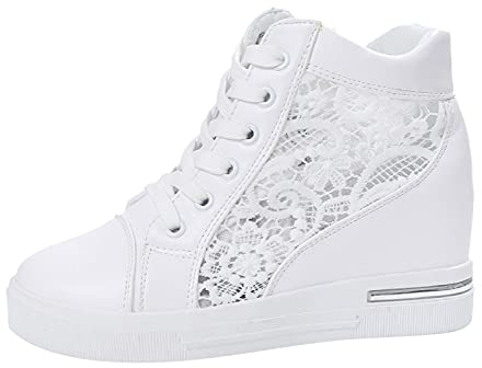 Blingko Sneaker Frauen Weiß Walkingschuhe Laufschuhe Wanderschuhe Sneaker Fitness Running Tennis Jogging Schuhe Schuhe Damen Sneaker Leichte Sommerschuhe, Wanderschuhe Adventskalender Frauen