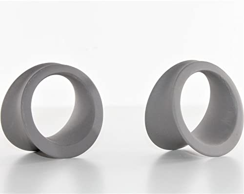QMBasic 2er Set SERVIETTENRINGE | grau modern Beton Style | zeitloses Design