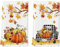 Artoid Mode Lot de 2 torchons de cuisine en forme de citrouilles - Feuilles d'érable - Camion - Automne - 42 x 65 cm - Décoration saisonnière