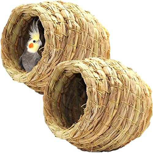 Oiseaux Nid Oiseaux Cage Paille Naturelle Fait À Main Les Perroquets À Main pour Les Oiseaux pour Animaux De Compagnie Nid
