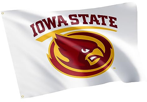Iowa State University Flagge ISU Cyclones Flaggen Banner 100% Polyester Indoor Outdoor 3x5 (Stil Y)